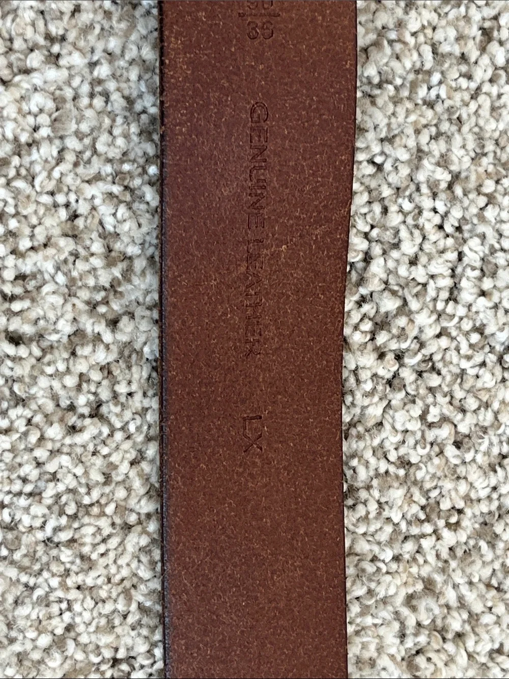 Roundtree & Yorke Men's Brown Leather Belt with Silver Buckle